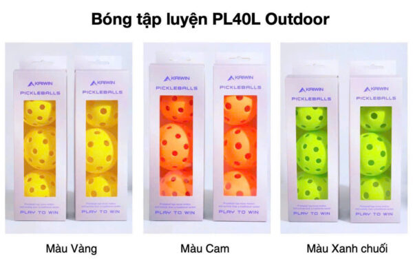 Bóng tập luyện Pickleball Kaiwin PK40L Outdoor (hộp 3 quả)